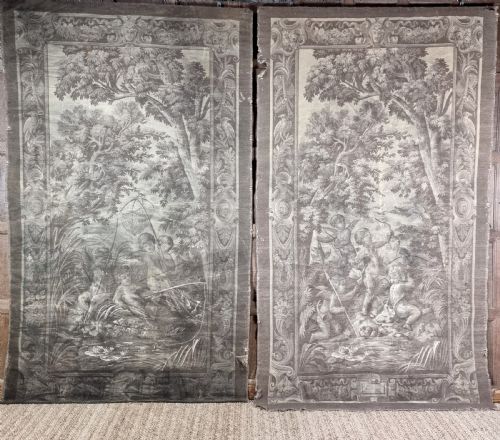 A Large Pair of French Tapestries.