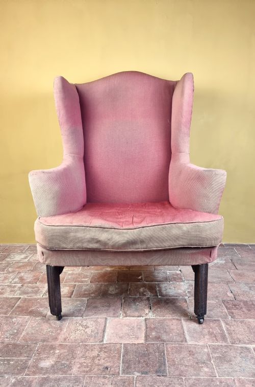 fig 1. A large George III wing chair.