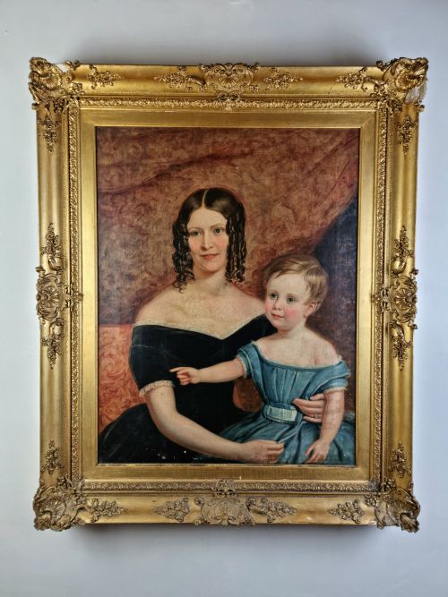 A 19th Century Portrait of a Mother and Daughter.