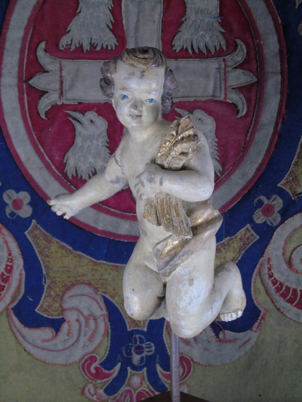 Carved Baroque cherub  View II