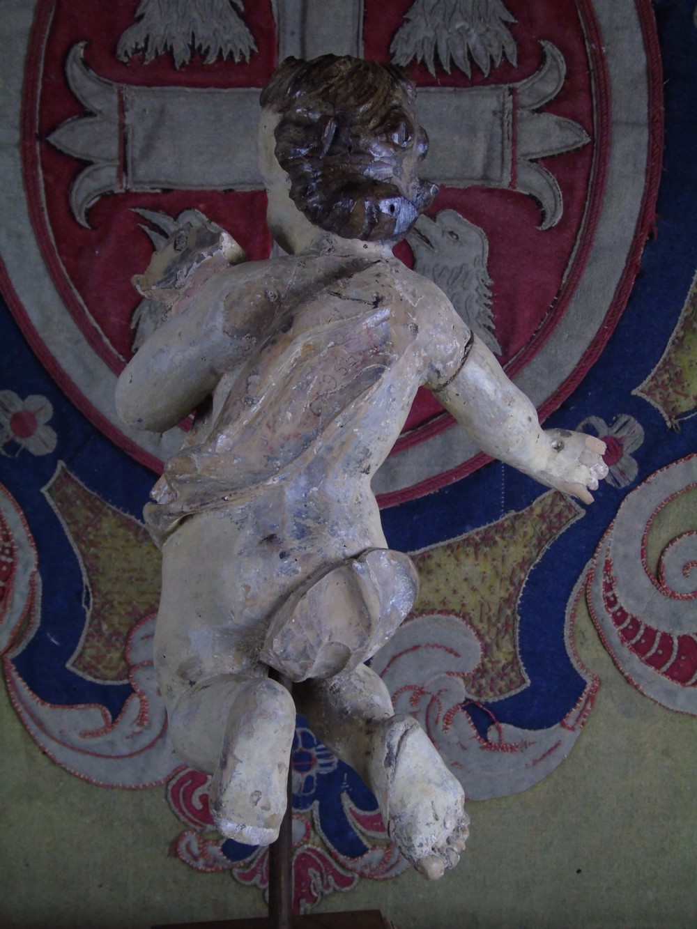 Carved Baroque cherub  View V