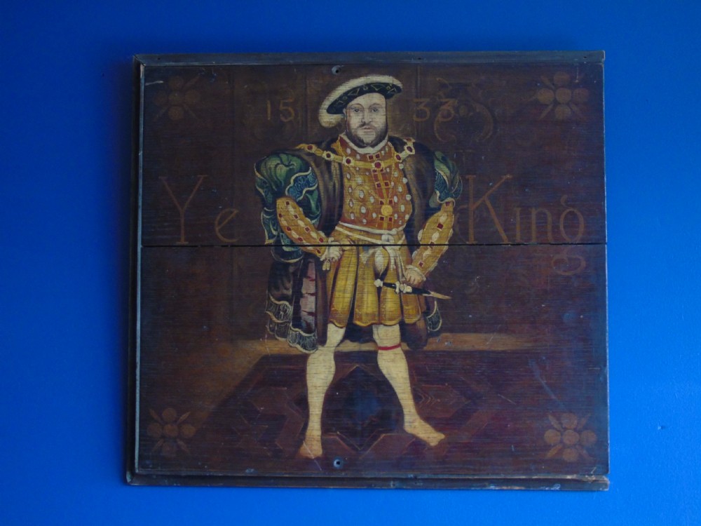 Pair of 19th century painted panels depicting Henry VIII View IV
