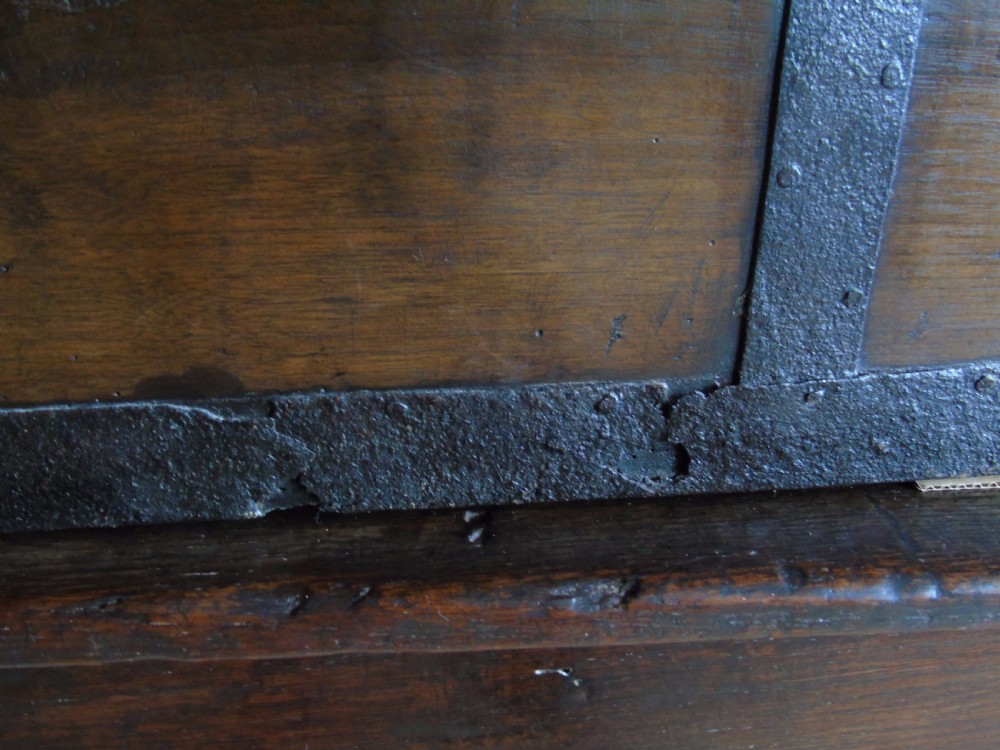 17th century iron bound walnut chest View VI