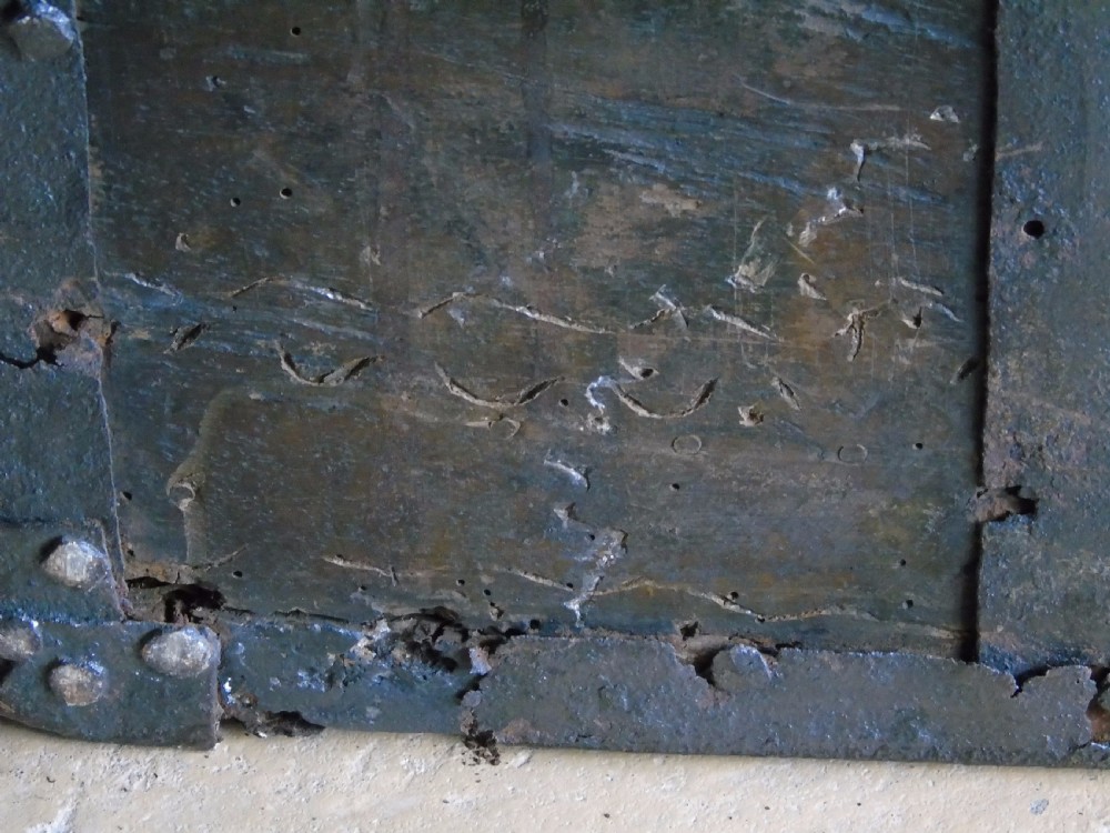 17th century iron bound walnut chest View XV