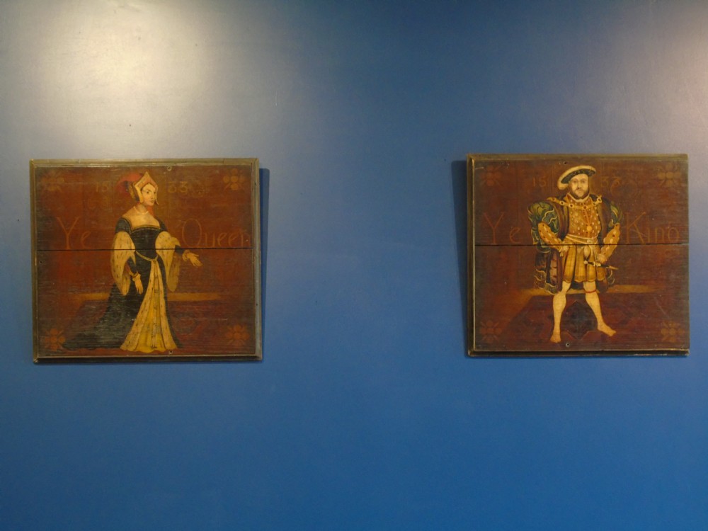 Pair of 19th century painted panels depicting Henry VIII