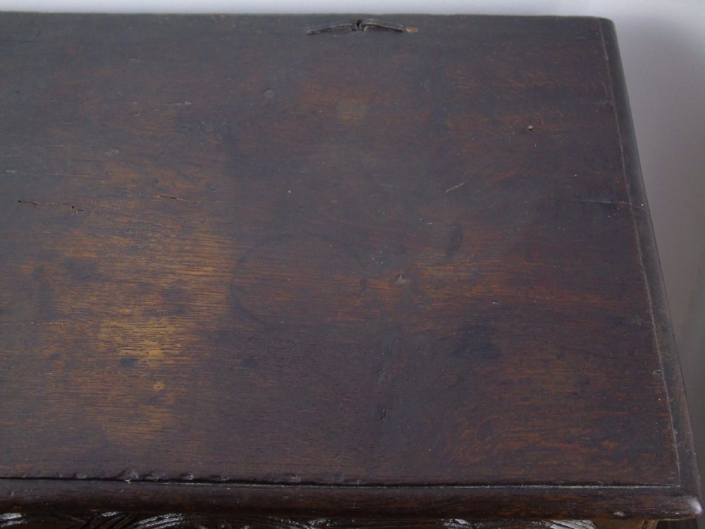 A fine 17th Century boarded oak coffer View VI