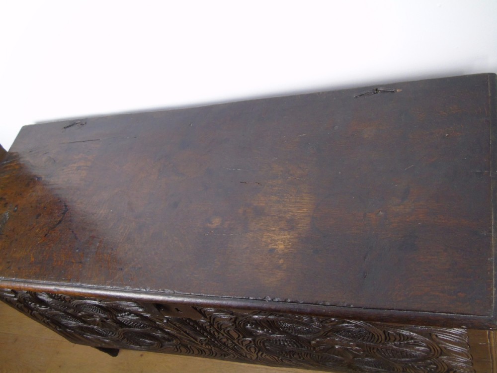 A fine 17th Century boarded oak coffer View VII