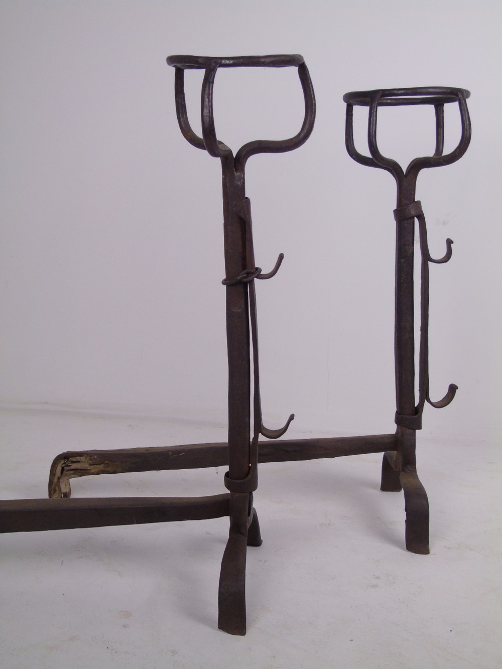 A pair of 18th century firedogs