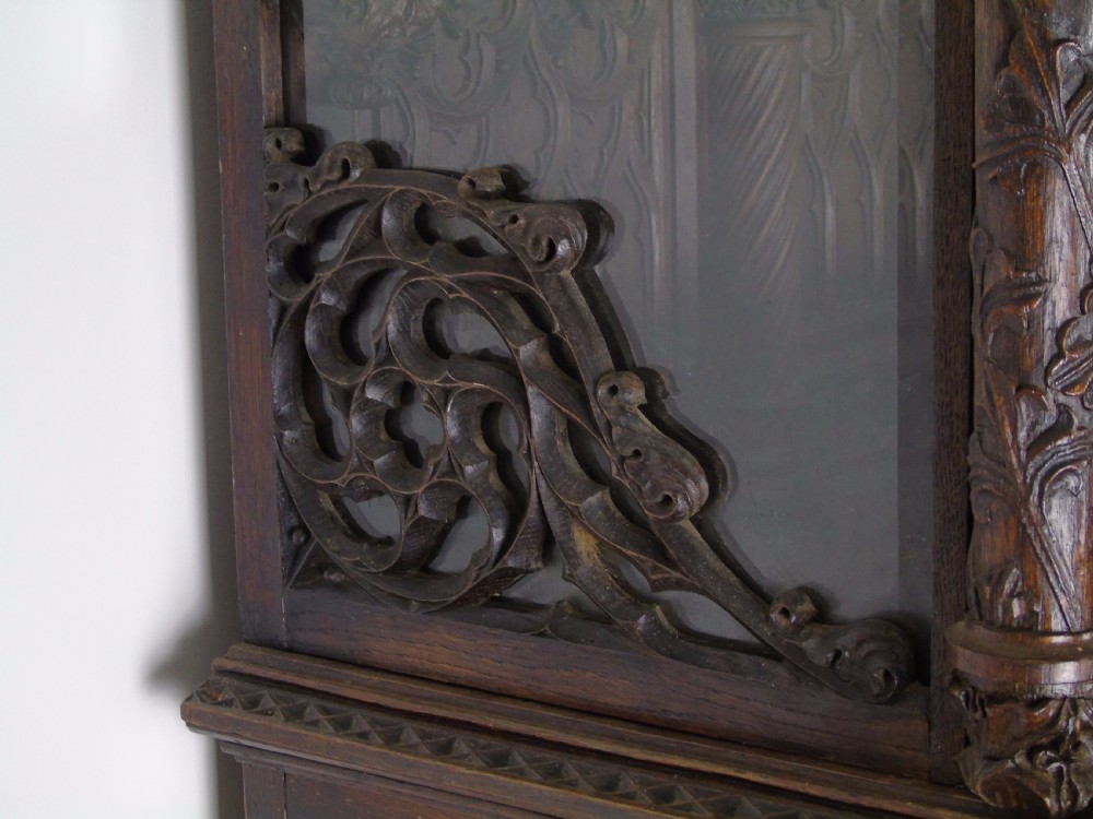 19th Century carved Gothic cabinet View VIII