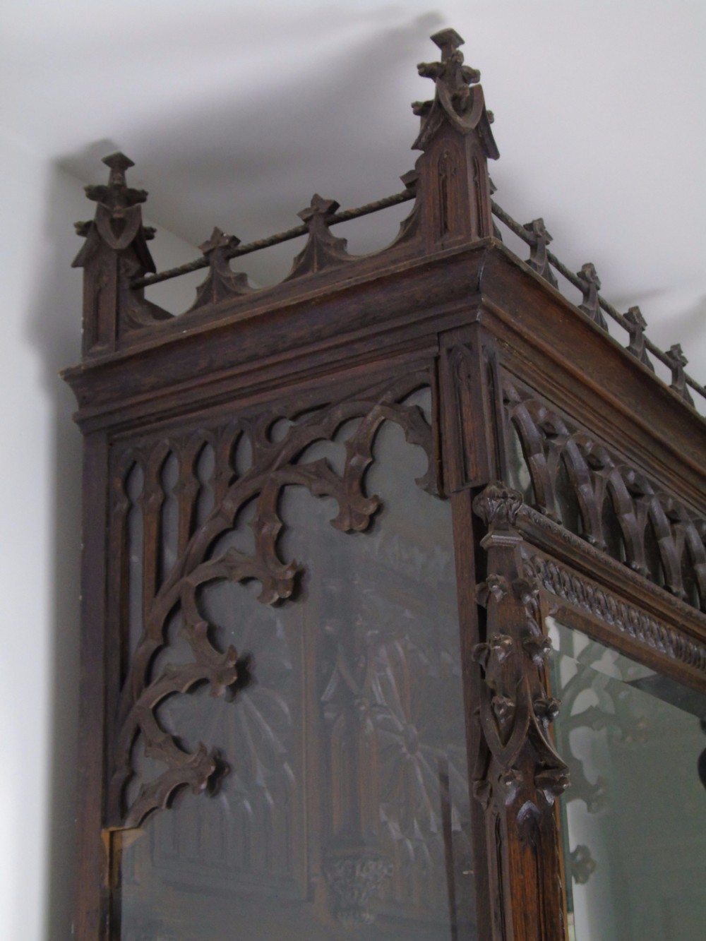 19th Century carved Gothic cabinet View IX