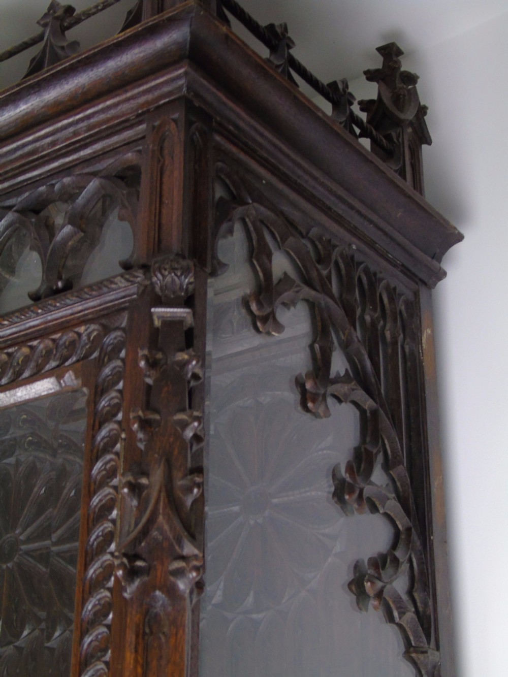 19th Century carved Gothic cabinet View XII