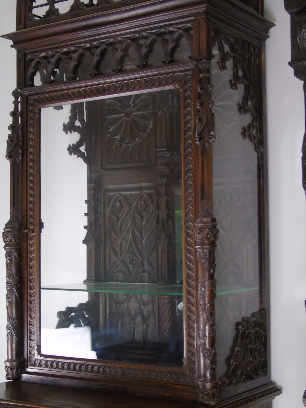 19th Century carved Gothic cabinet View XIII