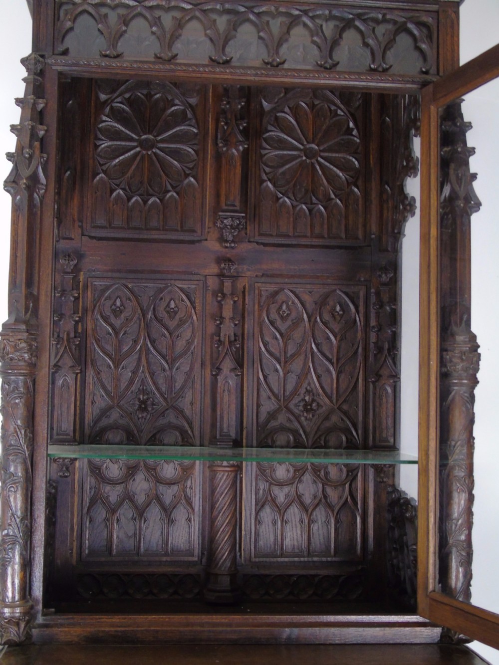 19th Century carved Gothic cabinet View XIV