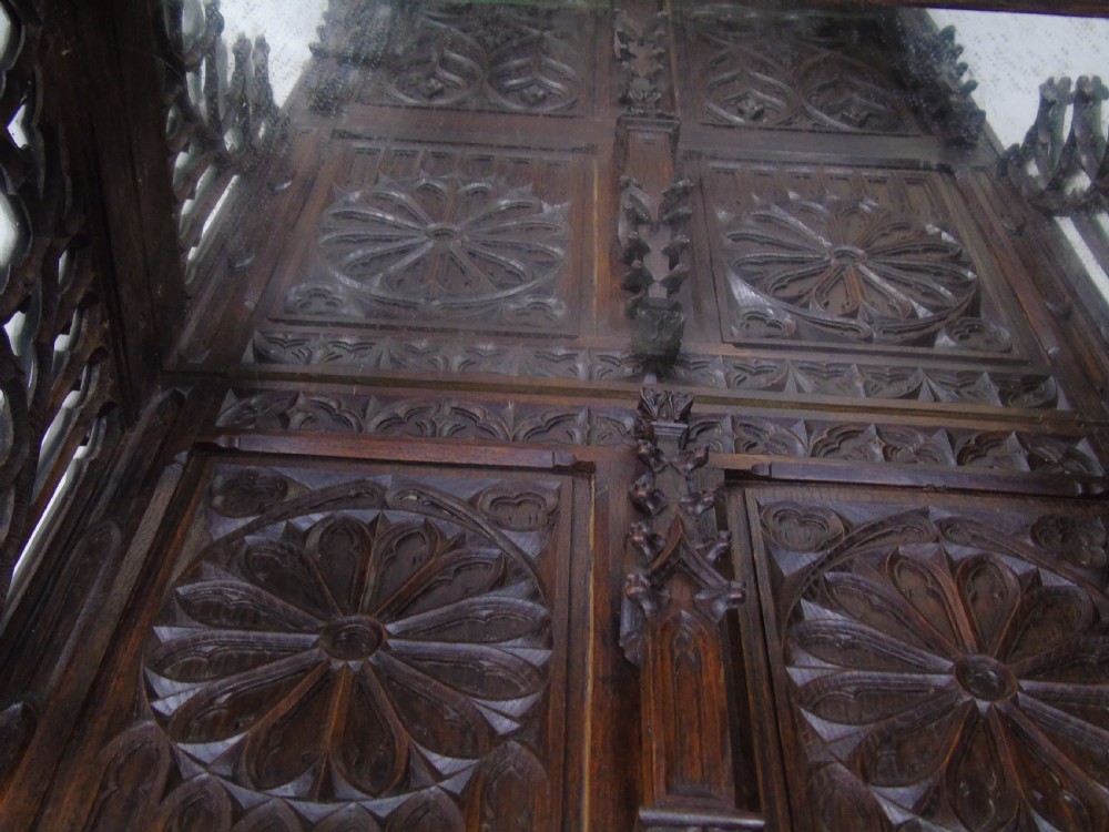 19th Century carved Gothic cabinet View XV
