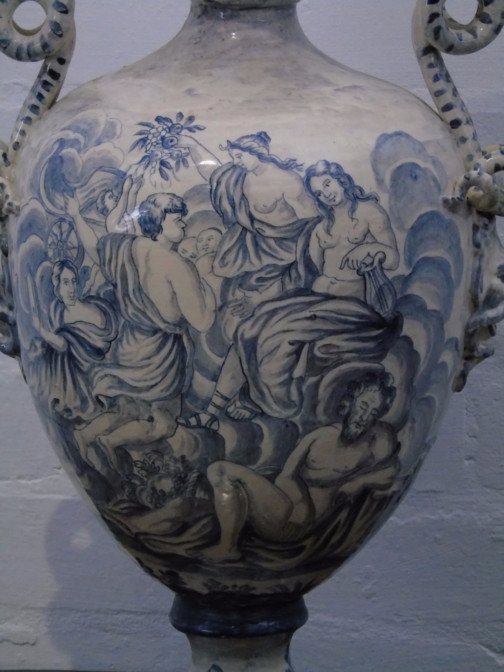 19th century Italian delft vase View II
