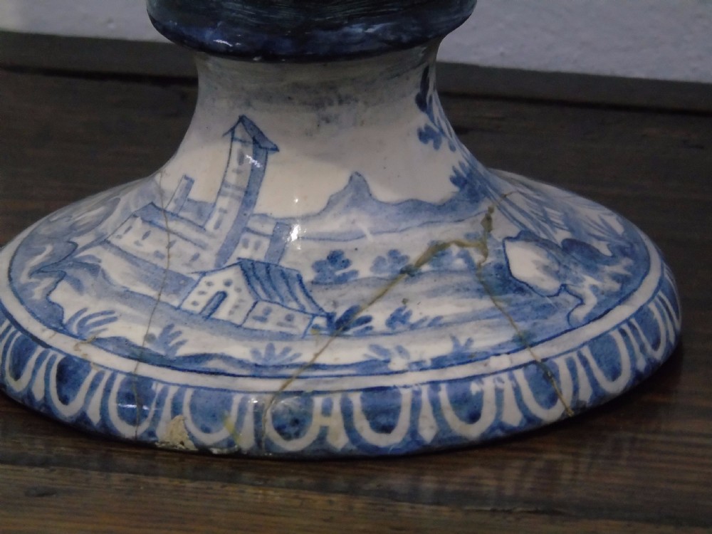 19th century Italian delft vase View III