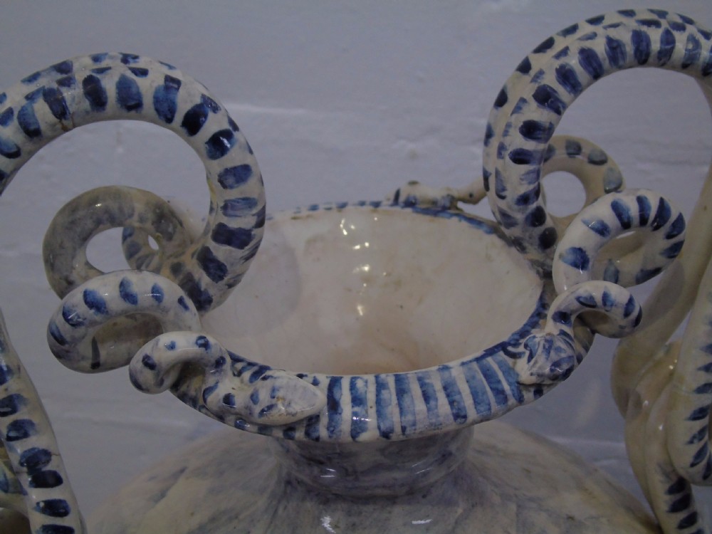 19th century Italian delft vase View XI