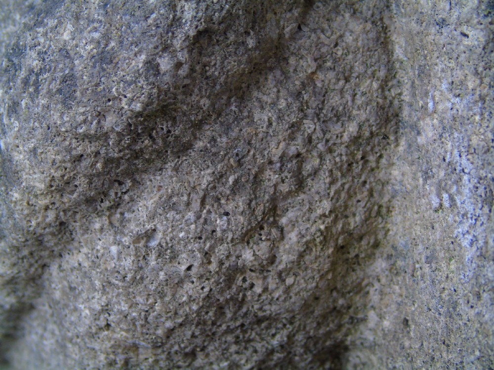 Ancient carved limestone head possibly Celtic.  View VI