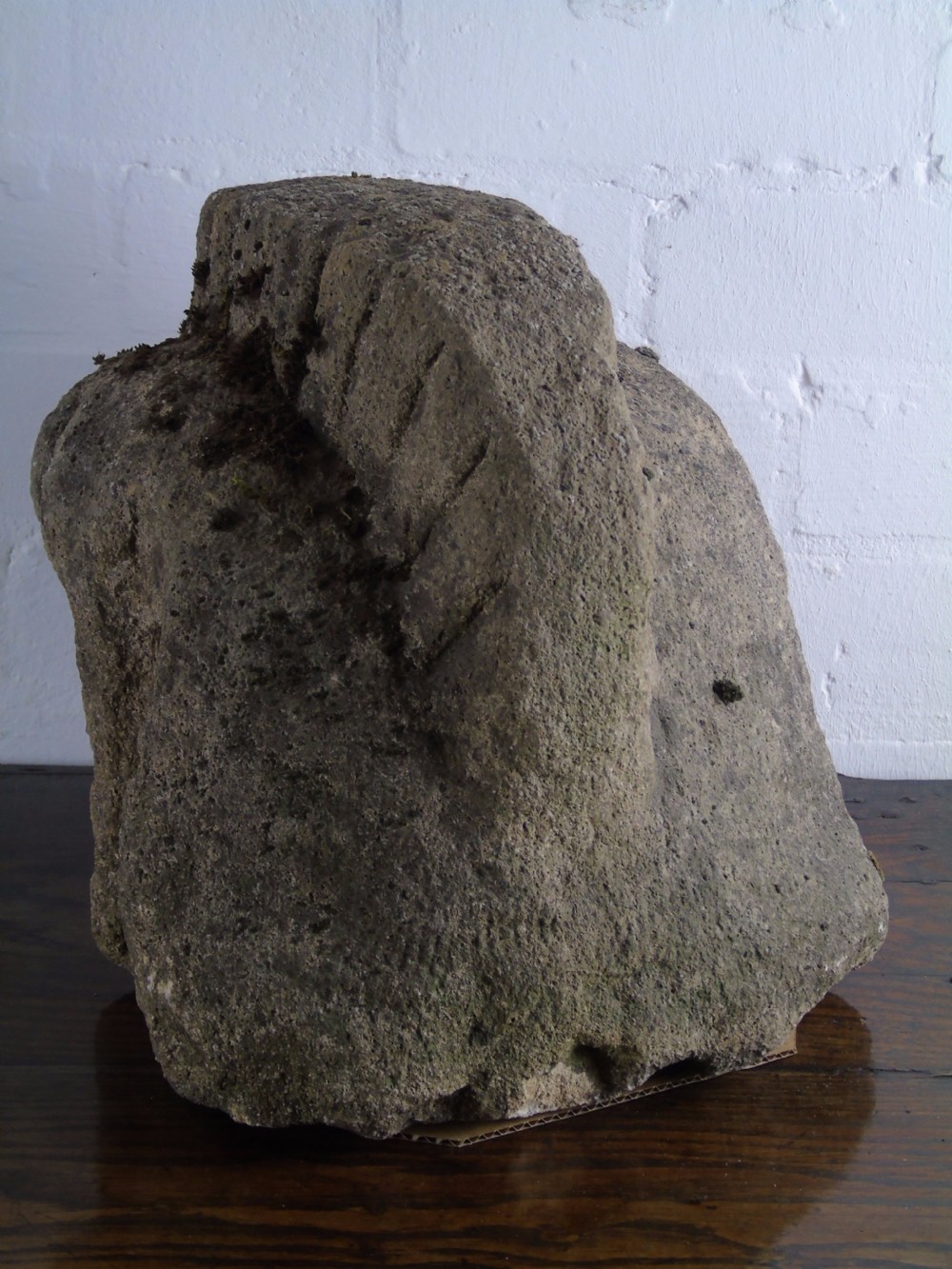 Ancient carved limestone head possibly Celtic.  View VIII