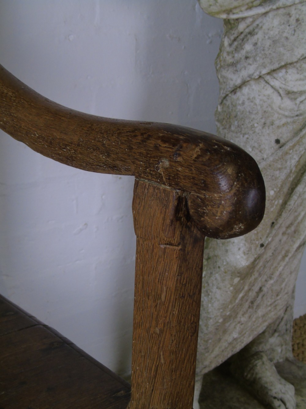 Early 18th Century estate made box settle View VII