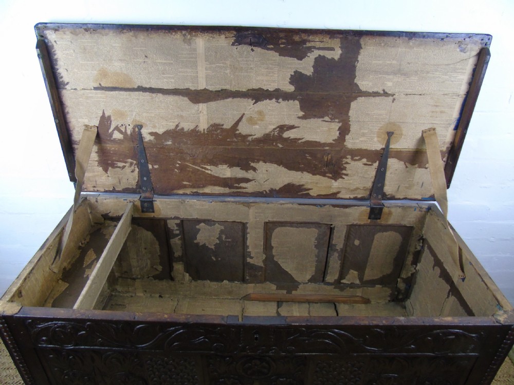 A lovely 17th century mule chest View XI