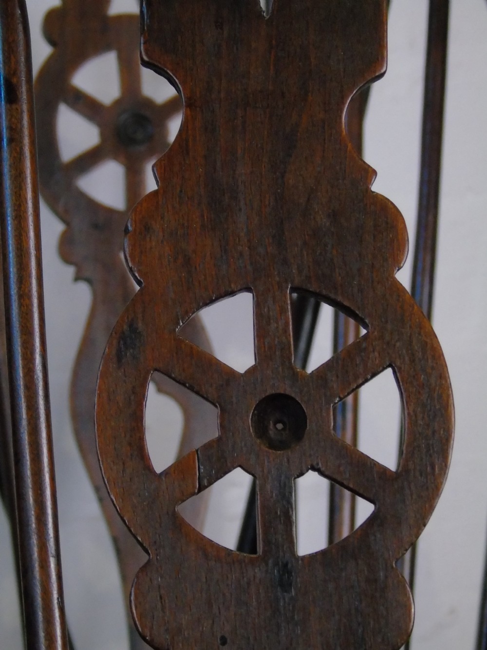 19th Century Harlequin set of 6 wheel back chairs.  View VI