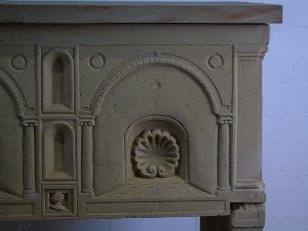 A Fabulous late 19th early 20th Century limestone console table View IV