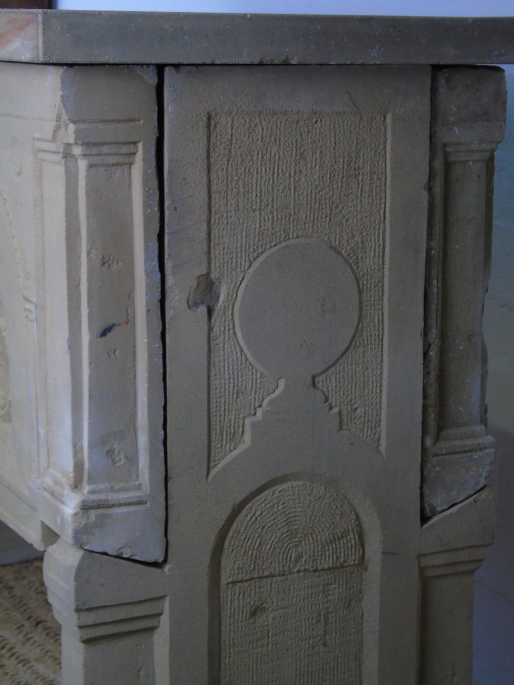 A Fabulous late 19th early 20th Century limestone console table View VII