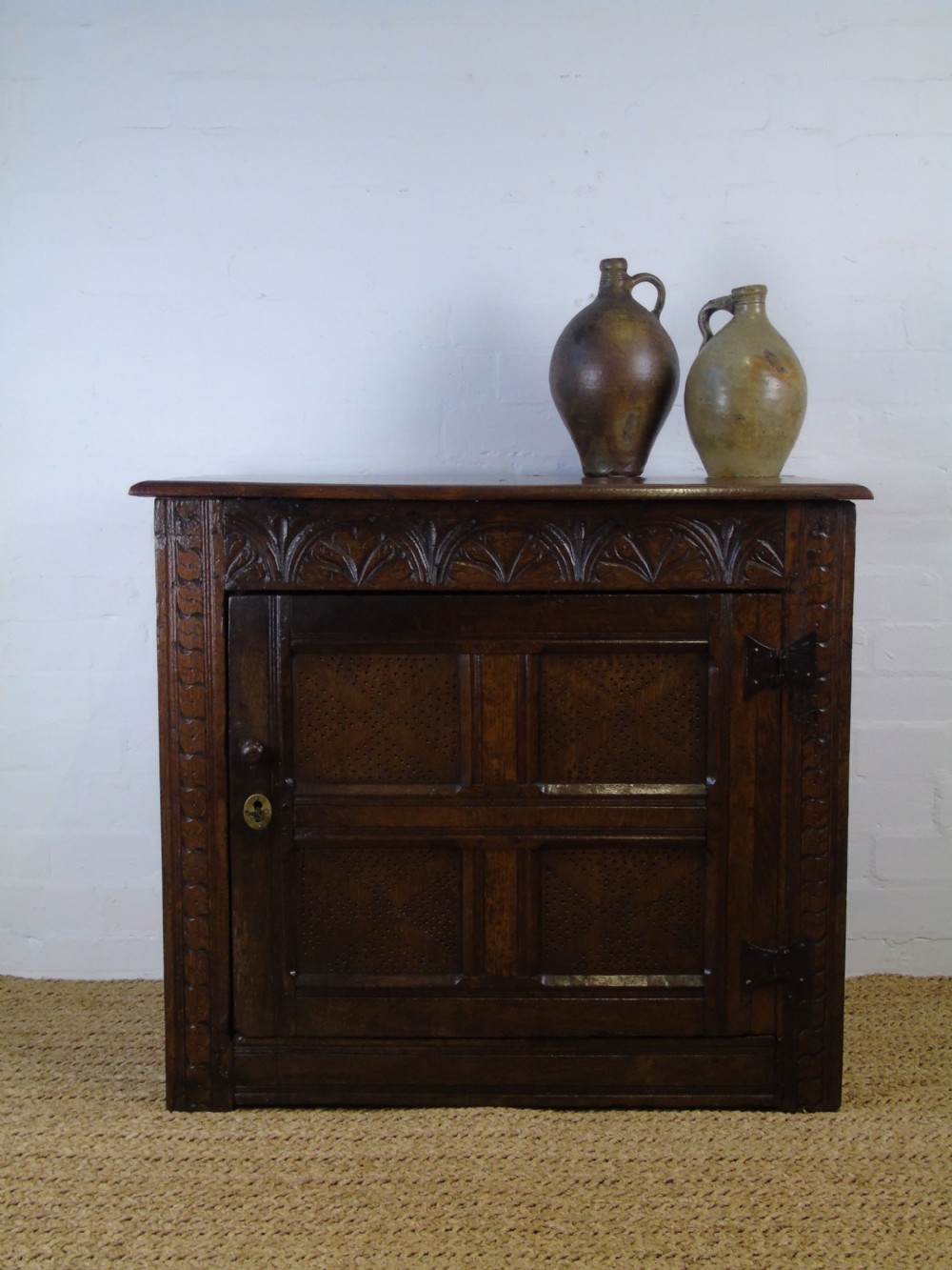 17th Century oak Mural cupboard