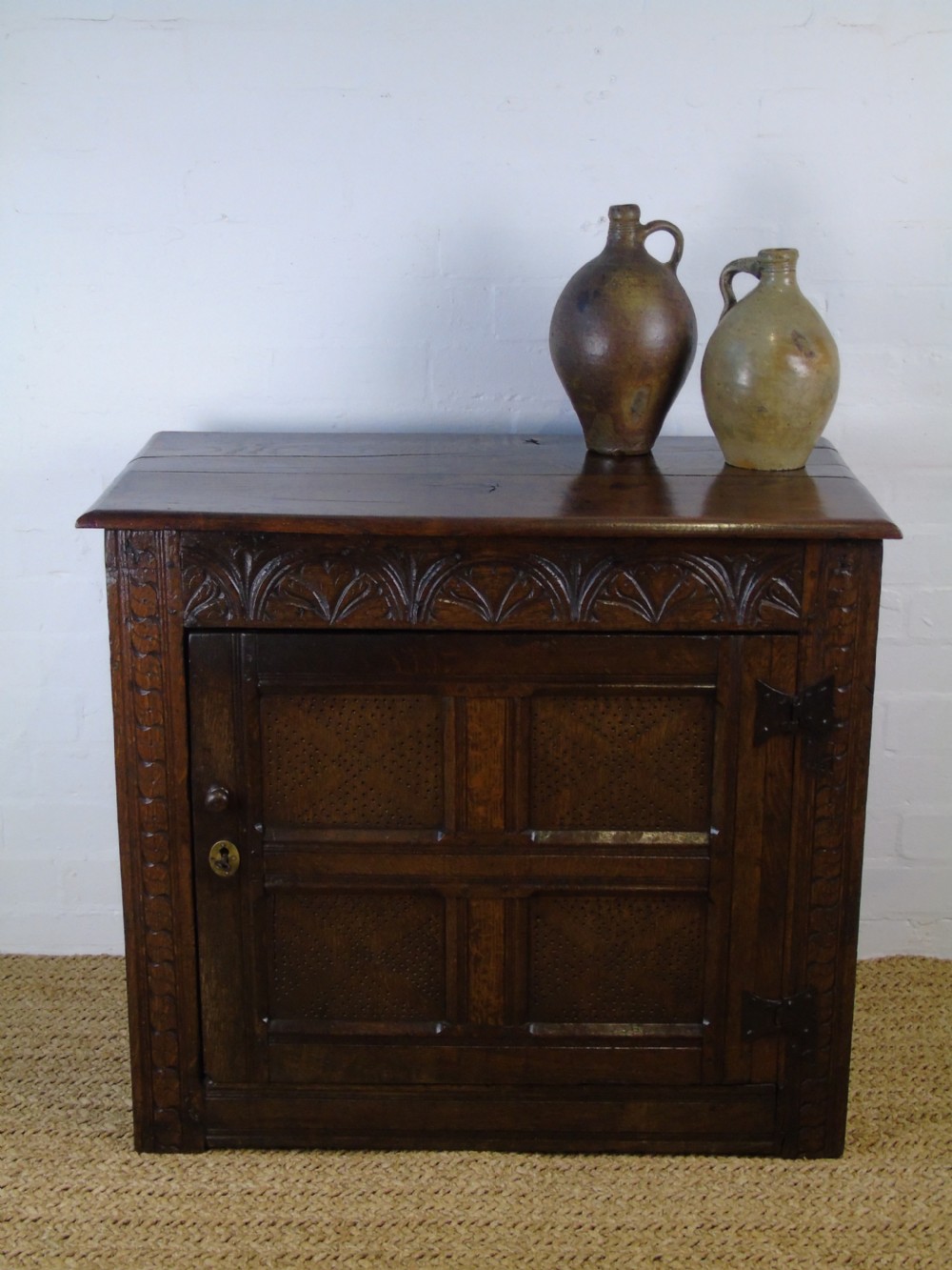 17th Century oak Mural cupboard View II
