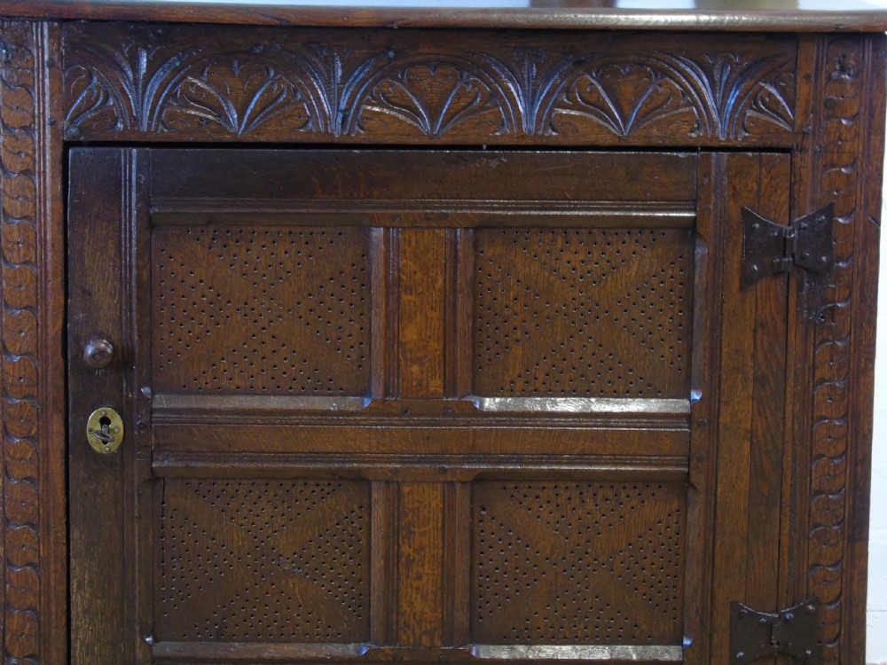 17th Century oak Mural cupboard View III