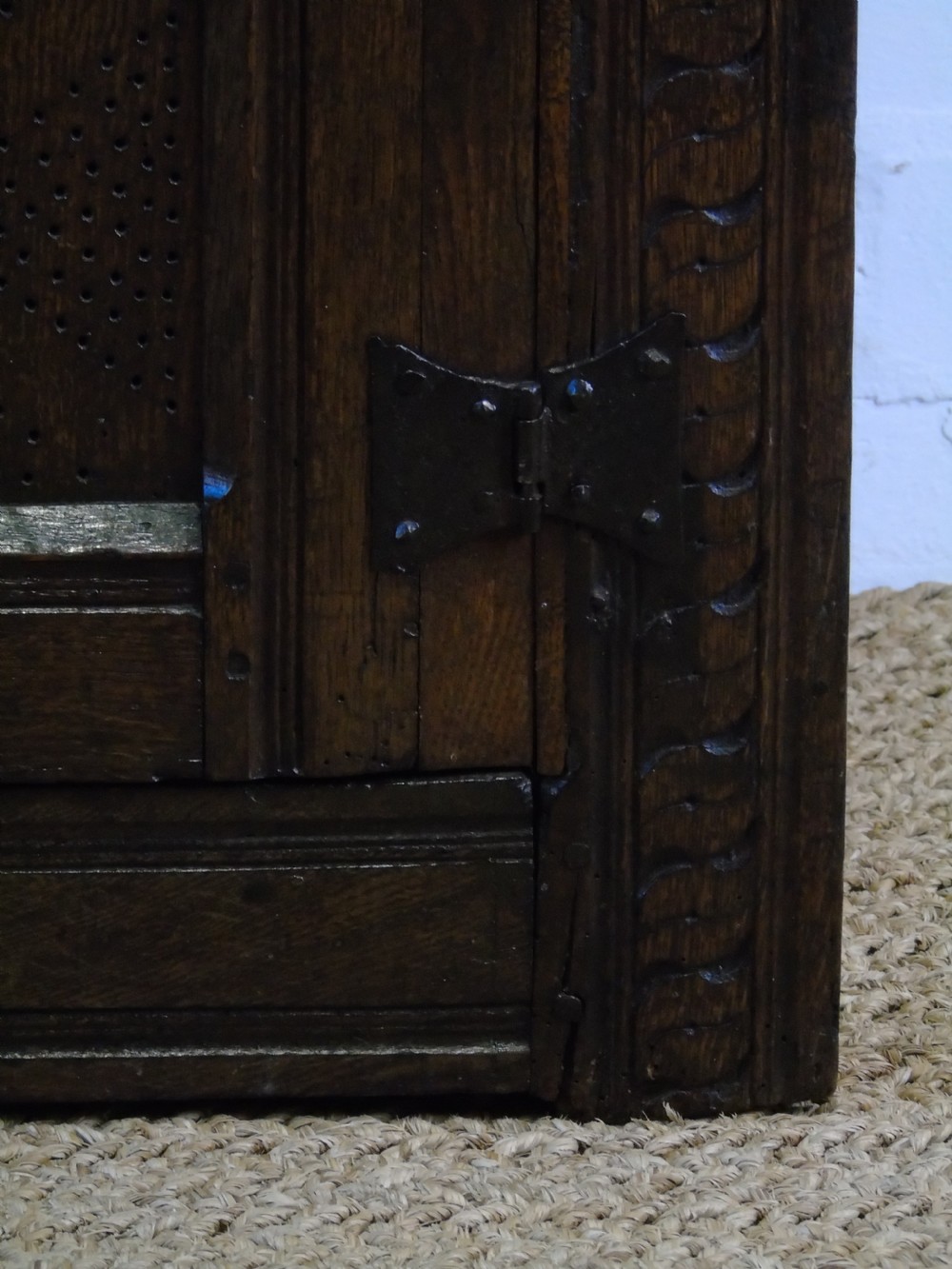 17th Century oak Mural cupboard View V