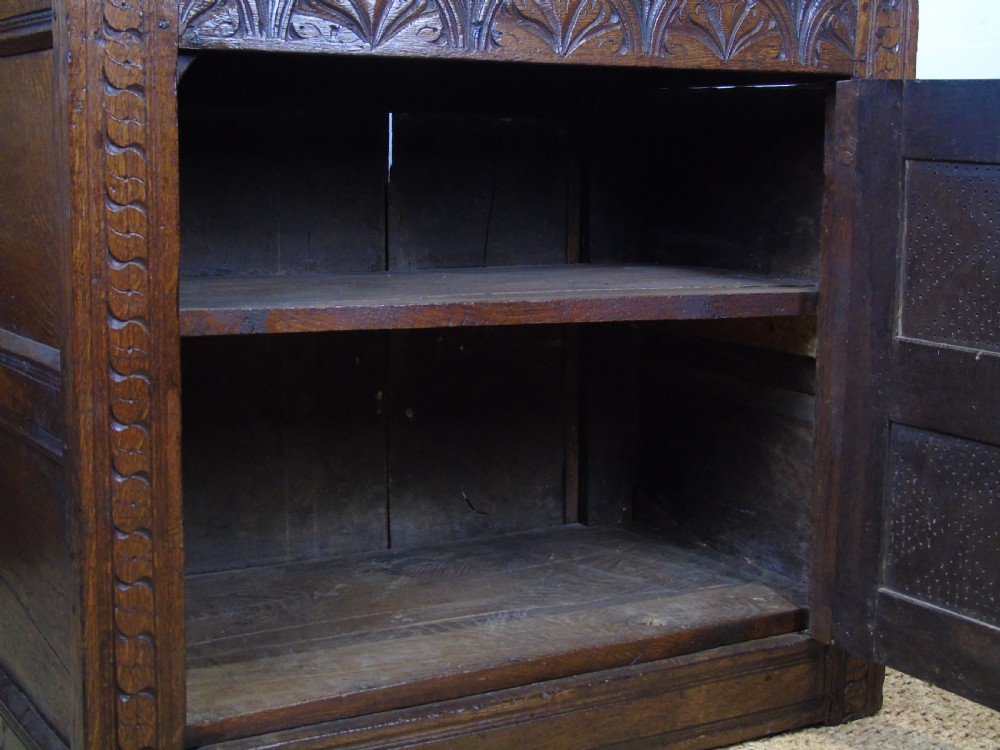 17th Century oak Mural cupboard View X