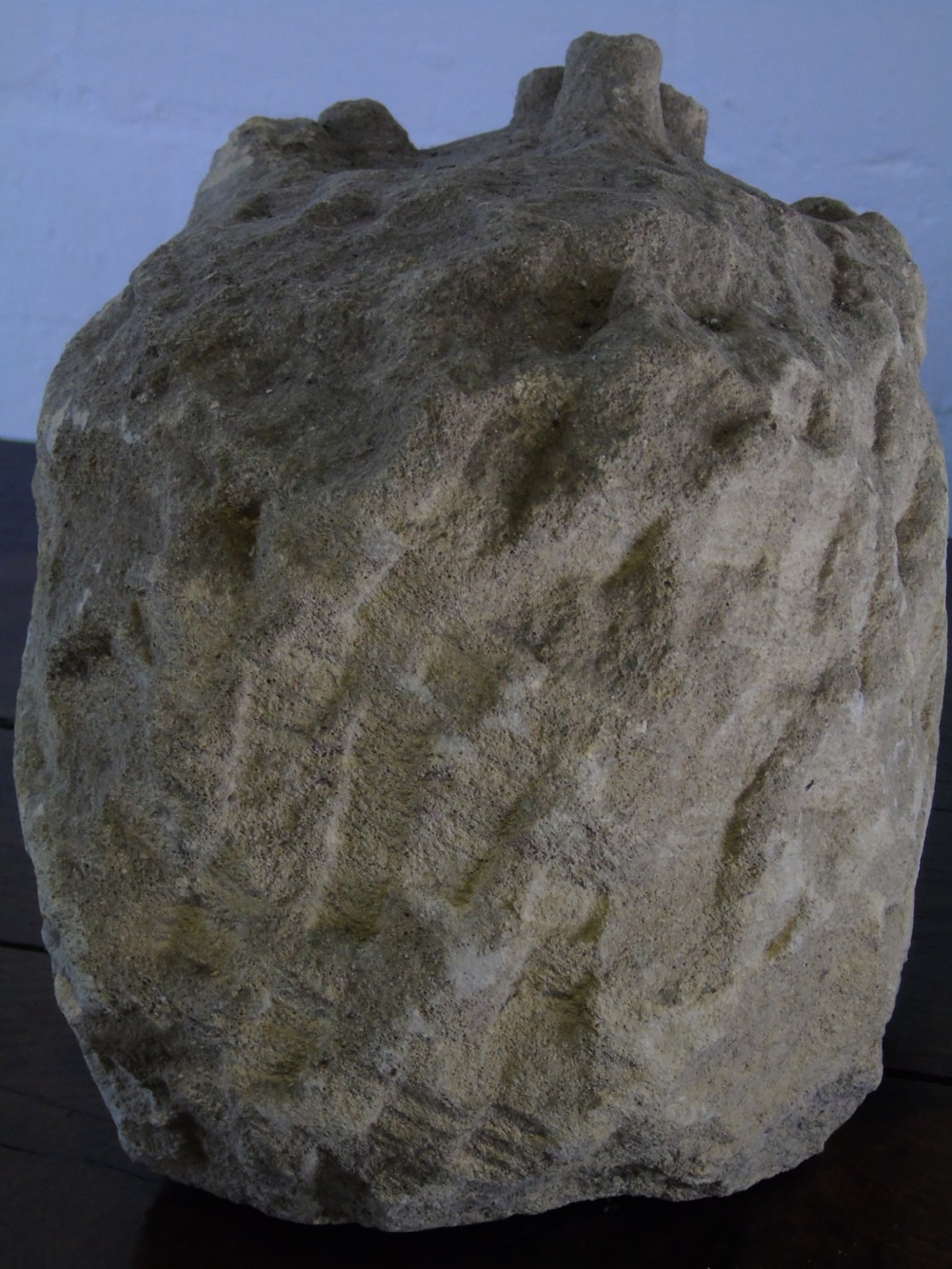 An early Grotesque stone head of a king possibly 17th Century  View V