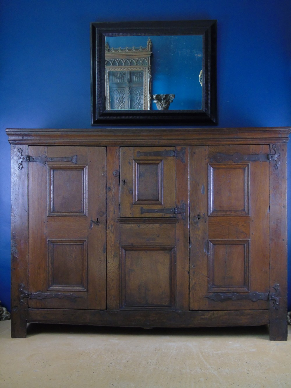 A fabulous late 16th Century Flemish cupboard View II