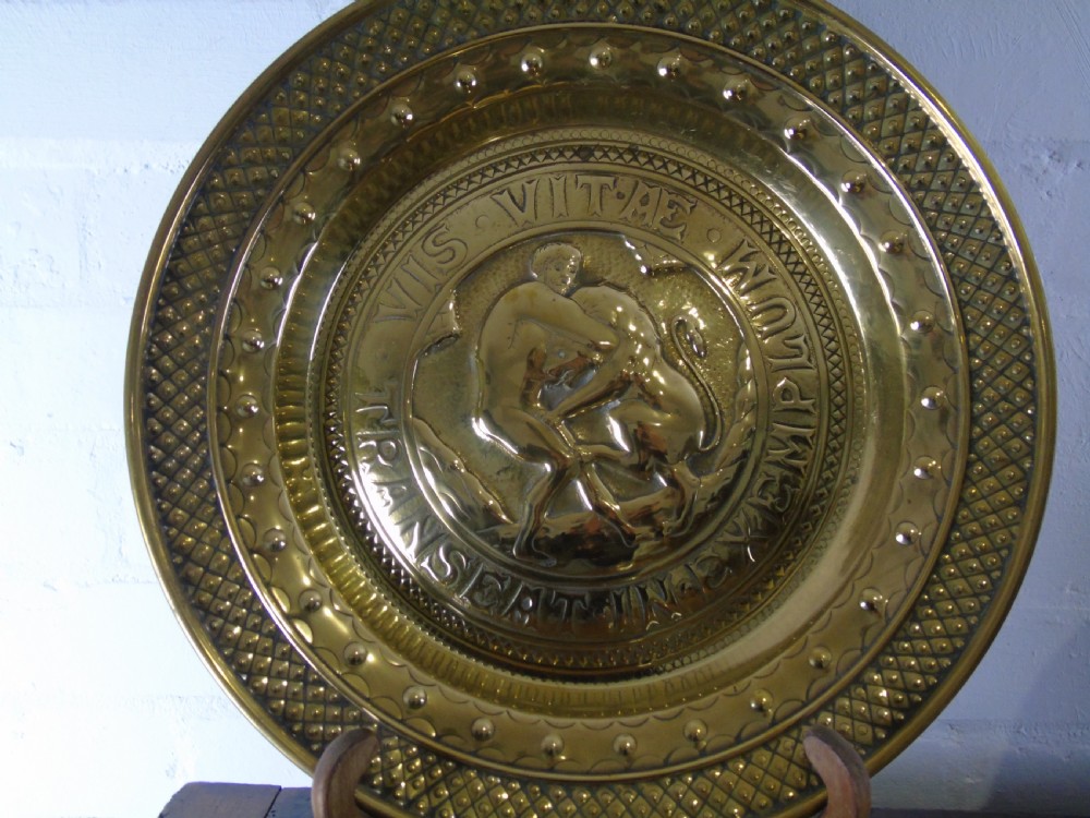Two 18th-19th Century brass chargers View II