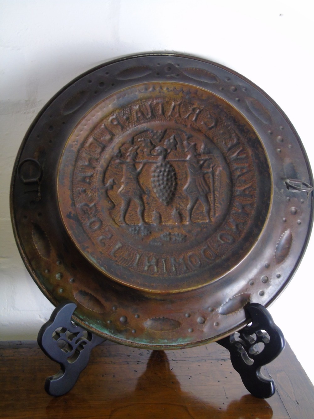 Two 18th-19th Century brass chargers View III
