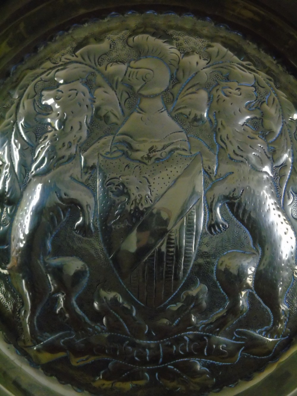 19th Century brass charger View II