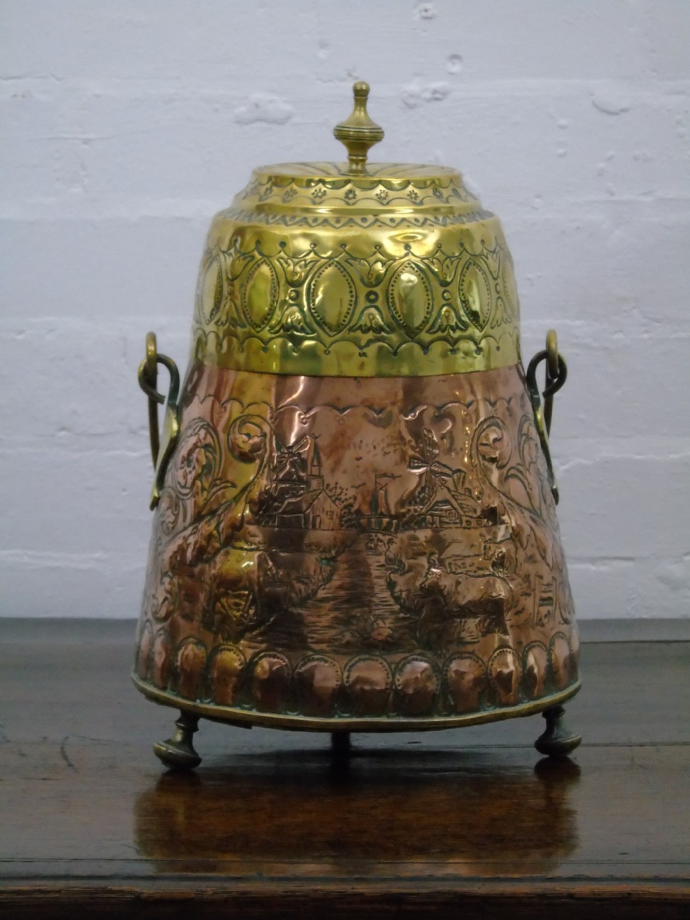 A fine early 18th century Dutch repouse ash pot View VI