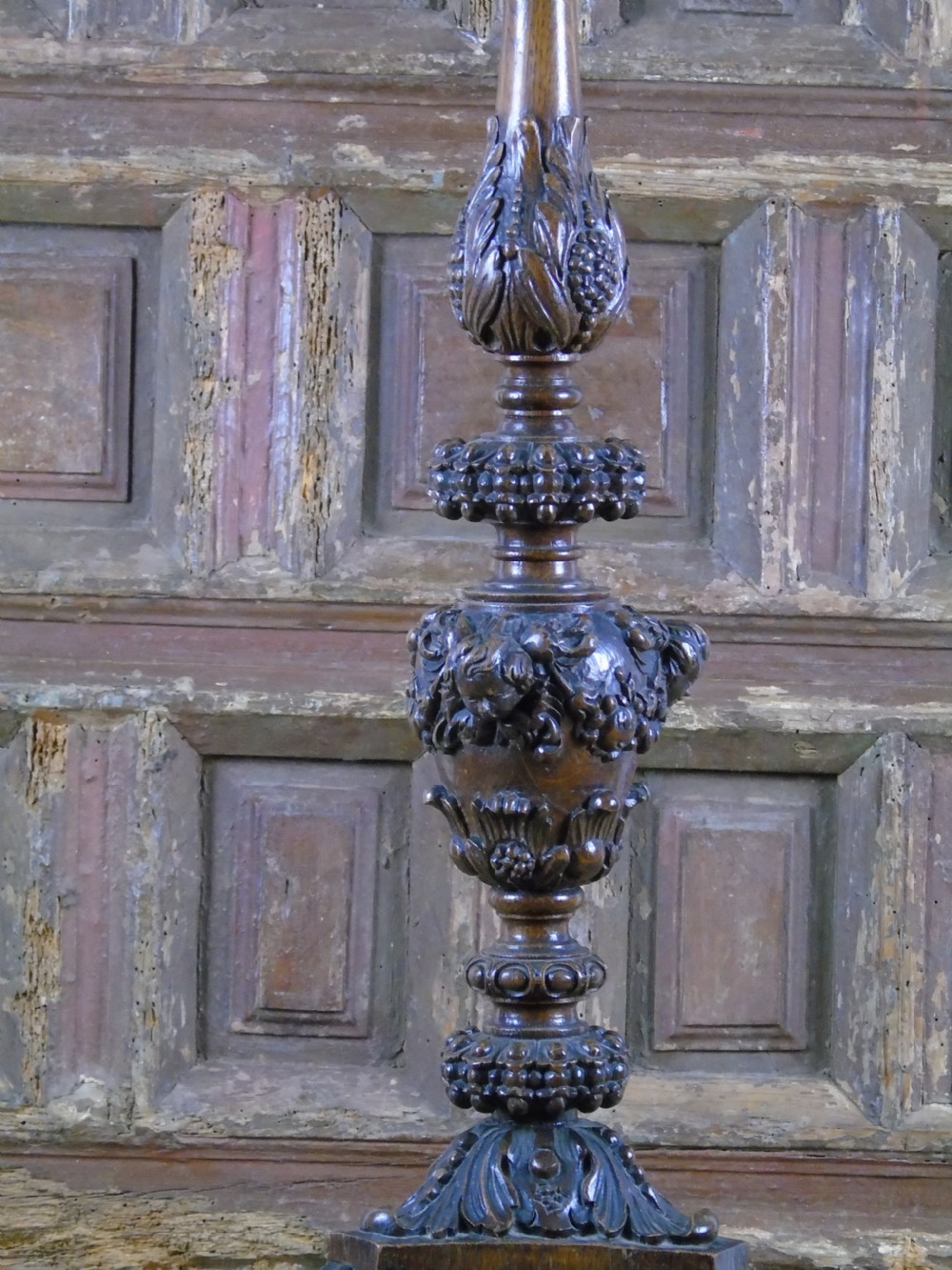 A large heavily carved 19th Century Pricket  View IV