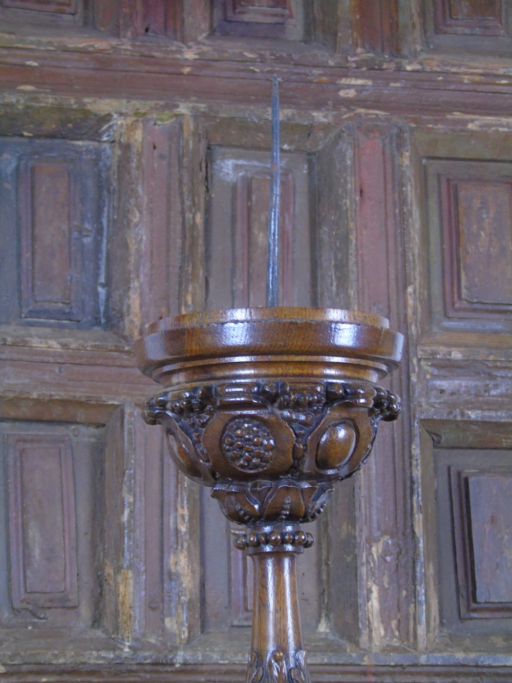 A large heavily carved 19th Century Pricket  View VII