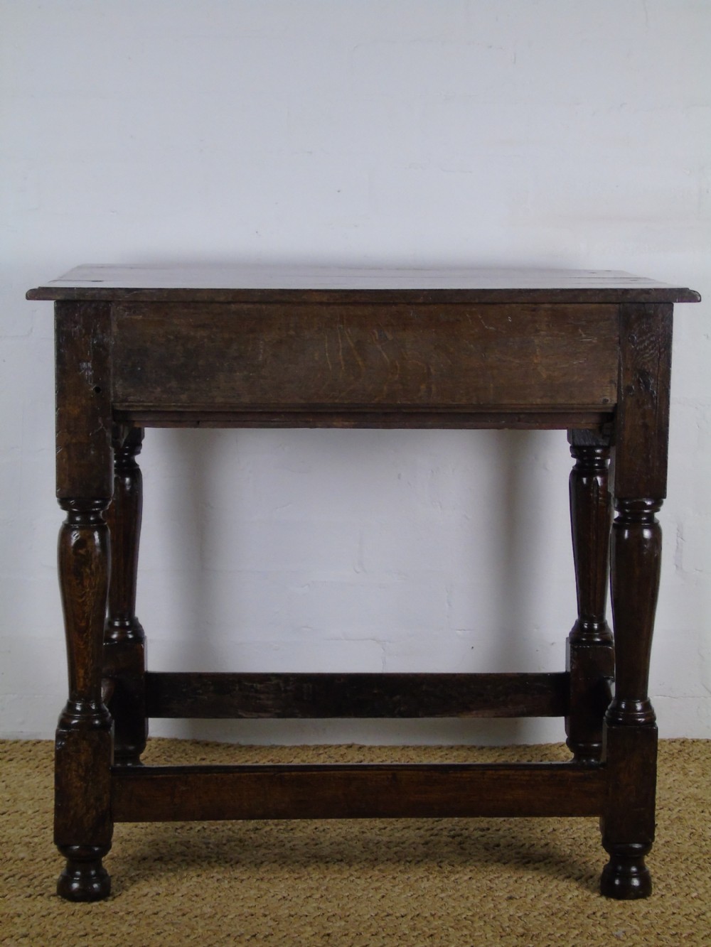 A fabulous 17th century oak side table View XIII
