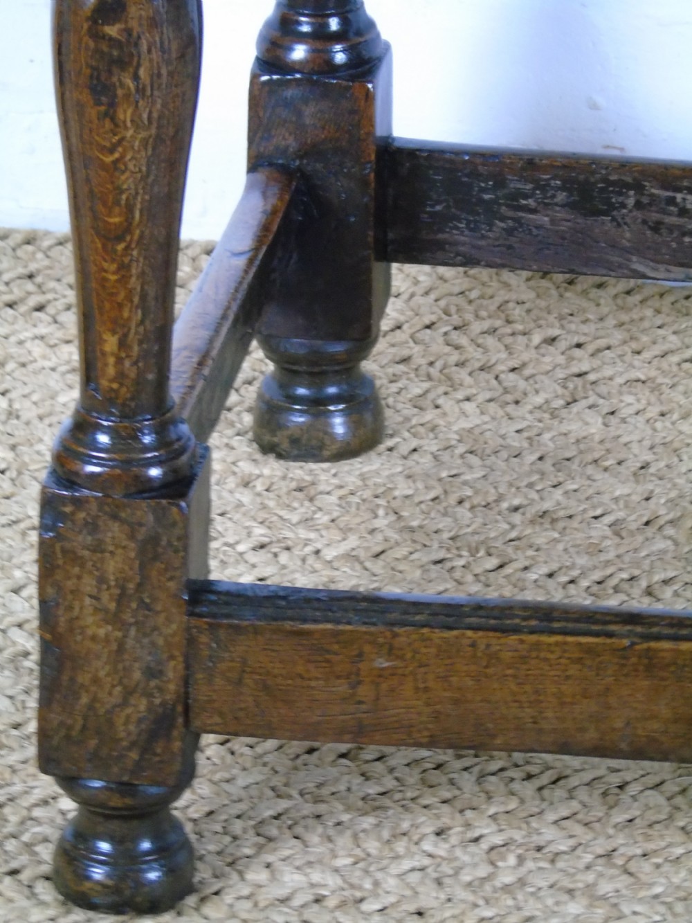 A fabulous 17th century oak side table View XIV
