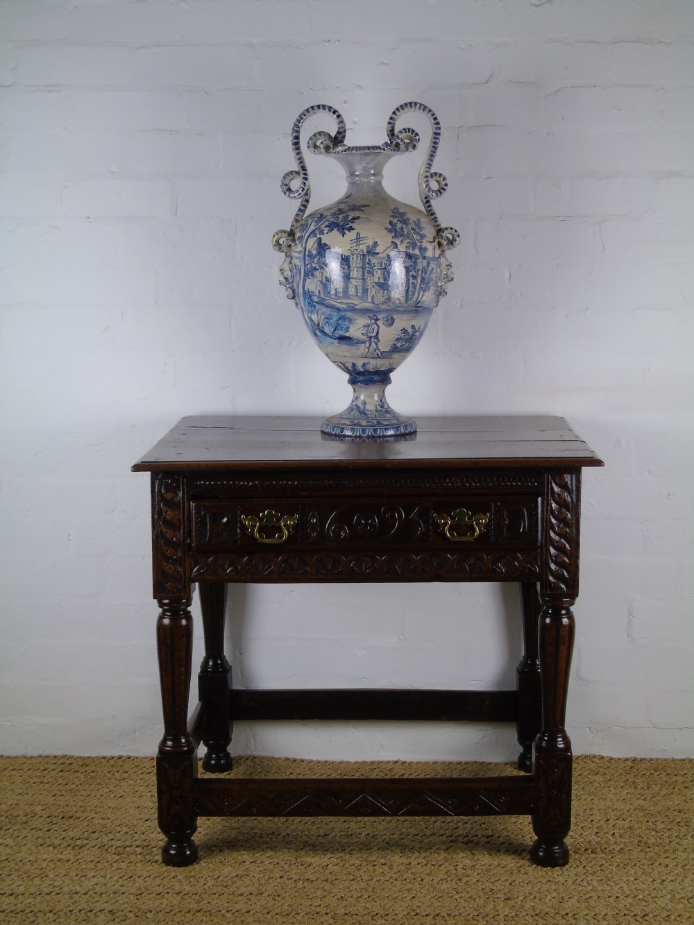 A fabulous 17th century oak side table