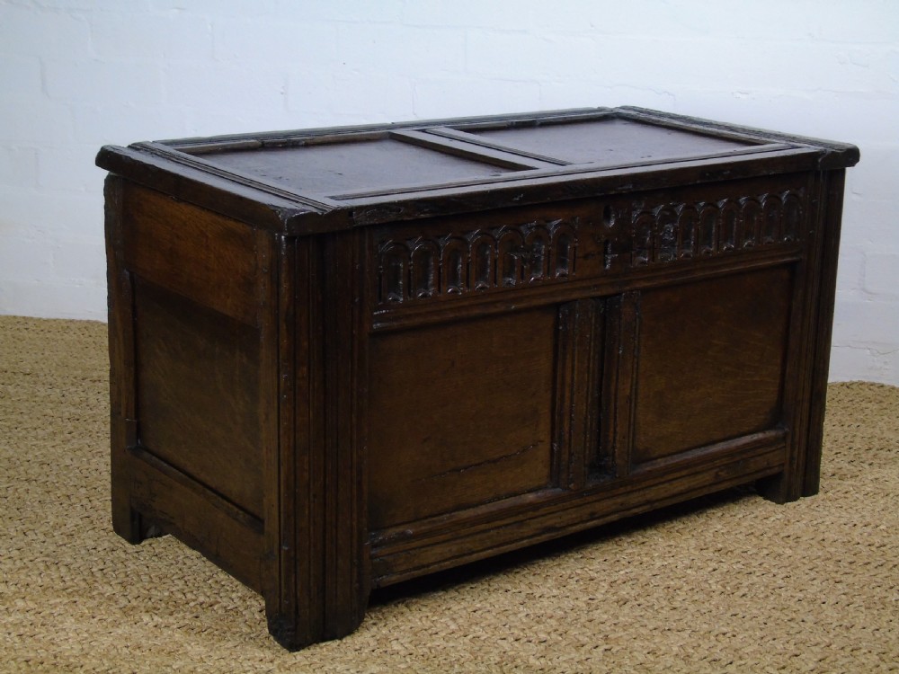 A small 17th Century oak coffer View IV