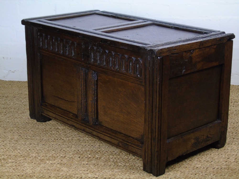 A small 17th Century oak coffer View V