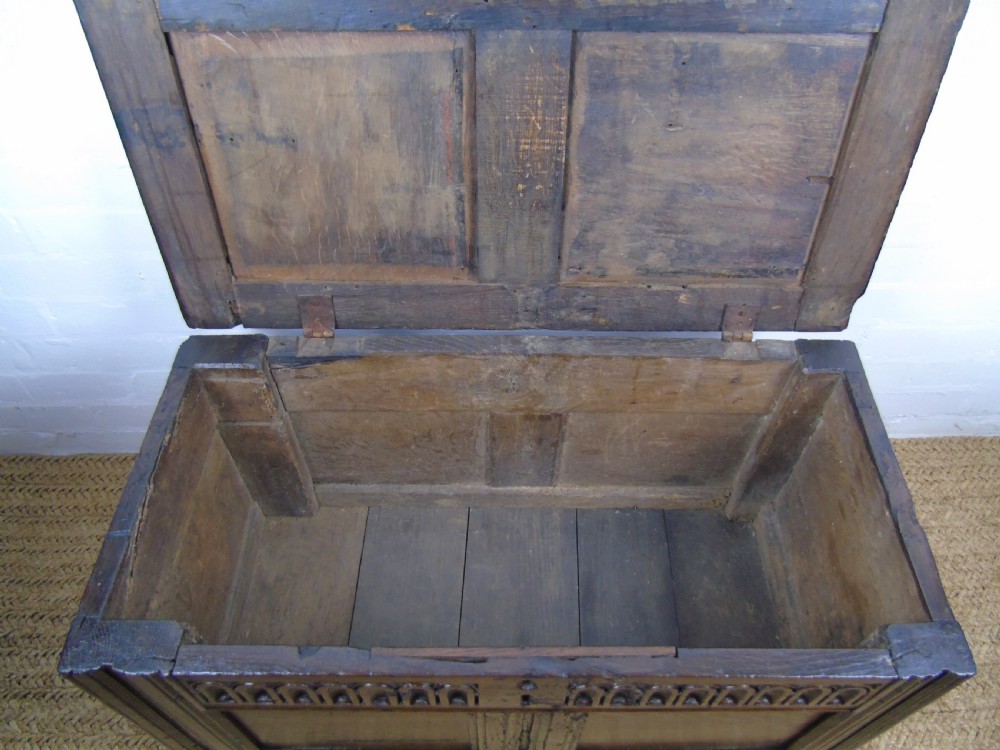 A small 17th Century oak coffer View XI