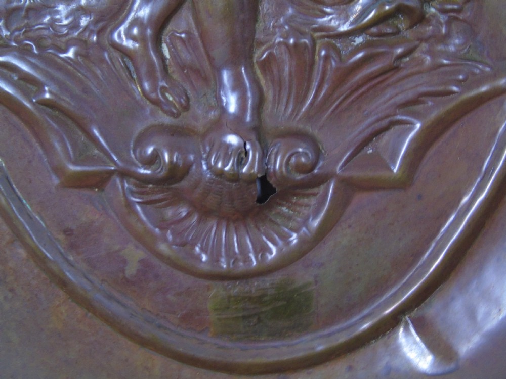 An early 18th Century repousse copper wall hanging platter View V