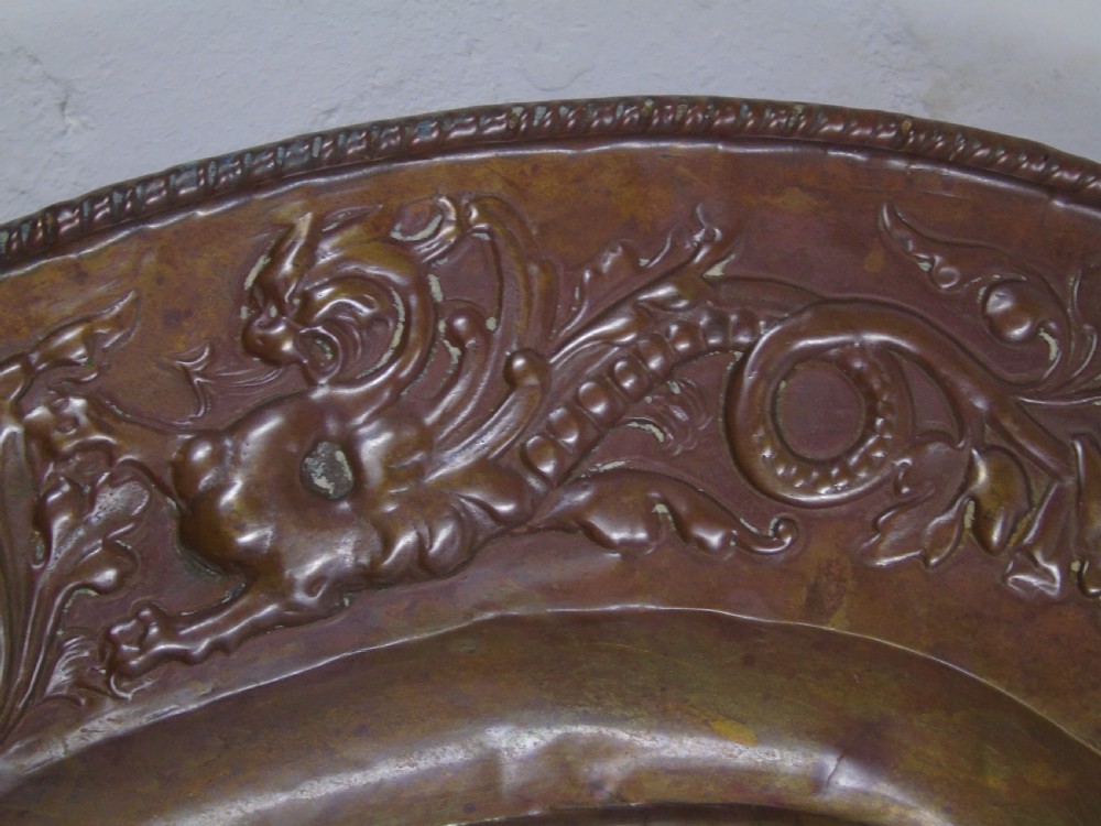 An early 18th Century repousse copper wall hanging platter View XIV