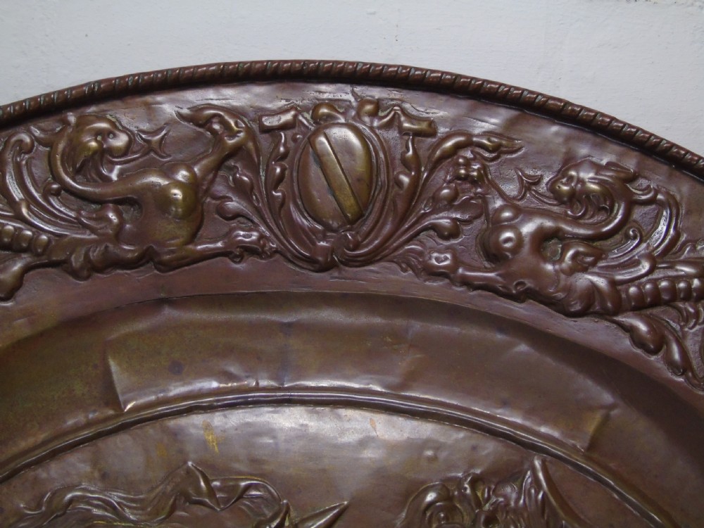 An early 18th Century repousse copper wall hanging platter View XV
